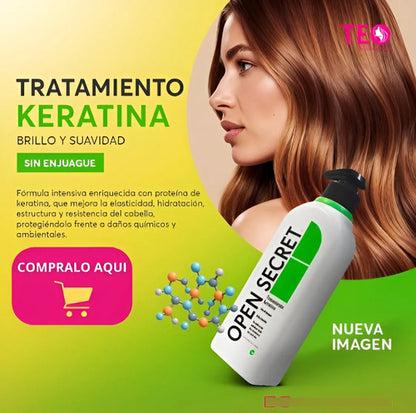 Duo Shampoo Y Tratamiento De Keratina Open Secret 300ml