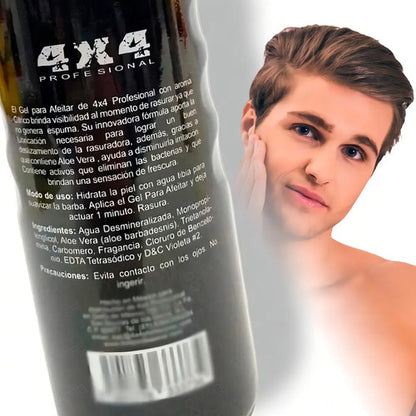 Gel Para Afeitar Transparente Fácil Deslizamiento 4x4 485 Ml Aroma Cítrico
