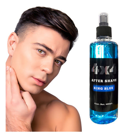 Loción Después De Afeitar Aftershave King Blue 4x4 400ml