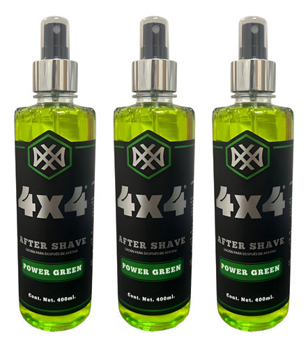 Locion Para Después Afeitar 4x4 Power Green 300ml 3 Pack