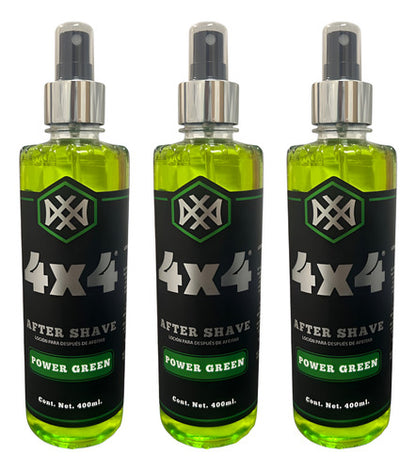 Locion Para Después Afeitar 4x4 Power Green 300ml 3 Pack