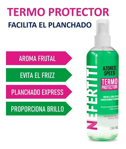 Tratamiento Termoprotector Nefertiti Azoree Speed Anti Frizz 250ml