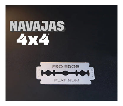 Navajas Para Afeitar Doble Filo Paquete Con 100 Navajas 4x4 Azul
