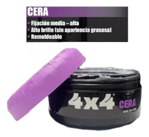 Cera Para Cabello 4x4 Profesional 200g