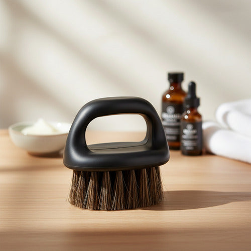 Cepillo Para Barba Y Cabello Con Agarradera Anillo Negro Negro