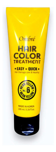 Tinte Para Cabello Ombré Tratamiento De Color Facil Y Rapido 6 Neon Yellow