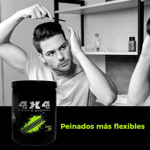 Fijador Modelador 4x4 Profesional Cera-gel Contenedor De 1kg