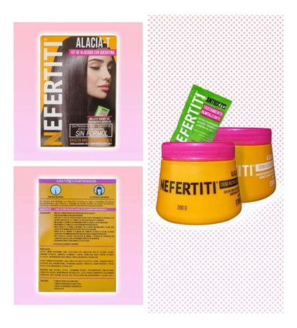 Alaciado Permanente Sin Formol Con Queratina Crema Nefertiti