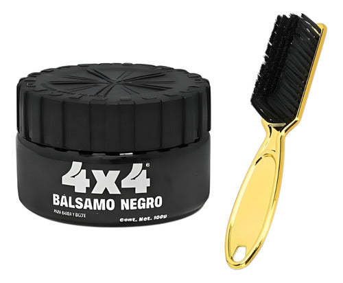 Bálsamo Cubre Canas Barba Bigote 4x4 100g +cepillo Barba Menta
