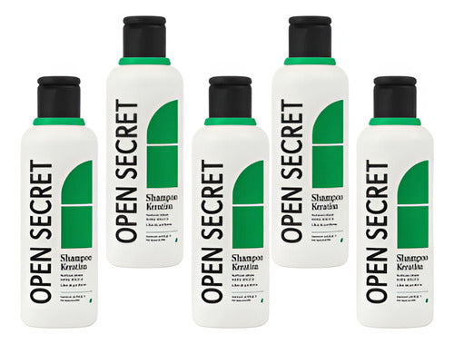 5 Piezas Shampo Keratina Nutrición Intensiva300ml Opensecret