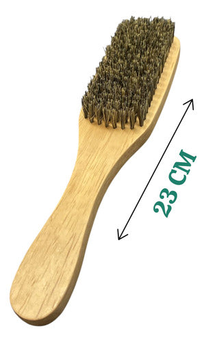 Cepillo Barbero Cerdas Natural De Madera Marrón