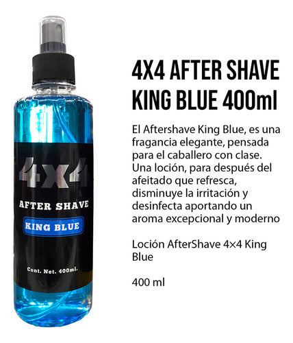 Loción Después De Afeitar Aftershave King Blue 4x4 400ml