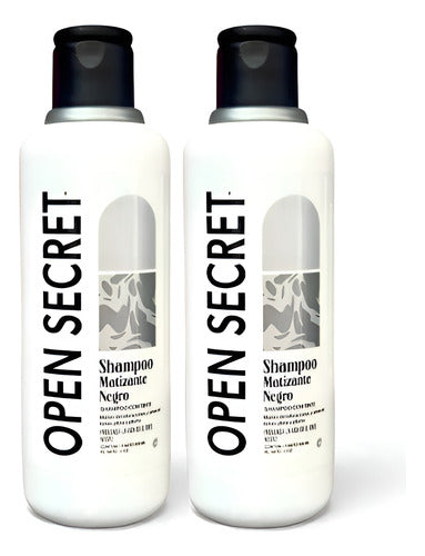 2 Open Secret Shampoo Con Tinte Matizante Negro 300 Ml