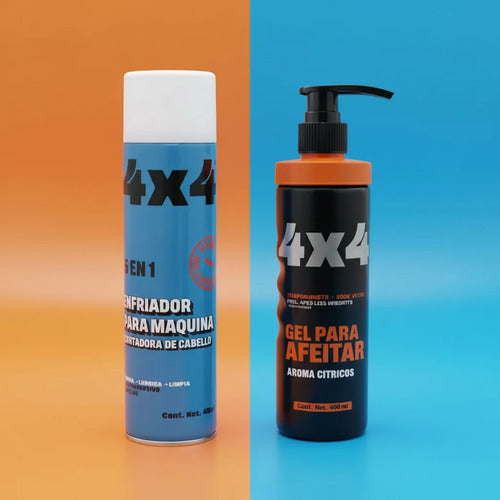 Gel Para Afeitar Citricos + Enfriador De Maquinas 4x4