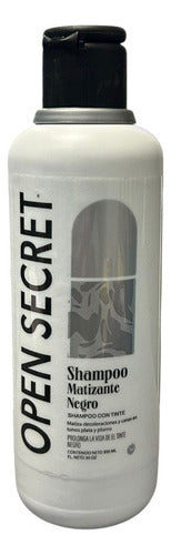Shampoo Y Mascarilla Matizante Negro Open Secret 300ml C/u
