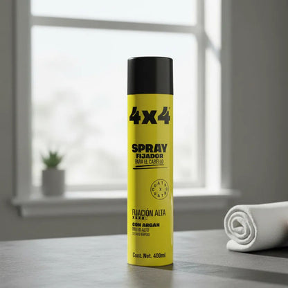 Spray Fijador Para Cabello 4x4 Con Argán Y Vitamina E 400ml