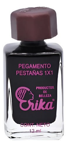 Erika Pegamento Negro Para Pestañas Lashista 1x1 12ml Negro