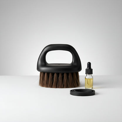 Cepillo Para Barba Y Cabello Con Agarradera Anillo Negro Negro
