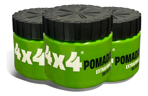 3 Piezas De Pomada Extra Firme 4x4 Profesional 100g