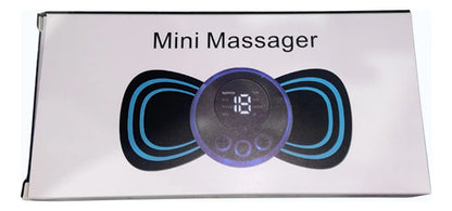 Mini Masajeador Ems Portátil 8 Modos Parche Muscular Negro