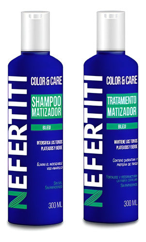 Kit Shampoo Y Tratamiento Matizador 300ml Nefertiti