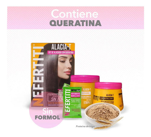 Alaciado Permanente Sin Formol Con Queratina Crema Nefertiti