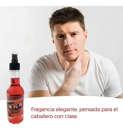 Loción Para Después De Afeitar 4x4 Aftershave Rojo 300 Ml
