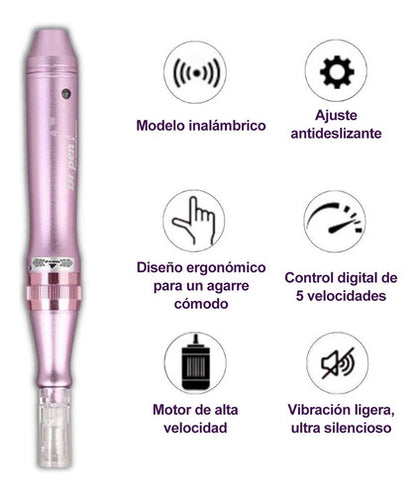 Dermapen M7 Metálico Alámbrico Recargable Mas 2 Cartuchos