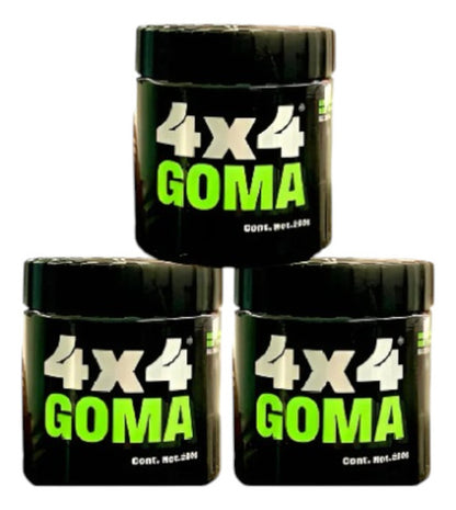3 Gomas Para Cabello 4x4 Profesional Tarro 280g Envío Gratis