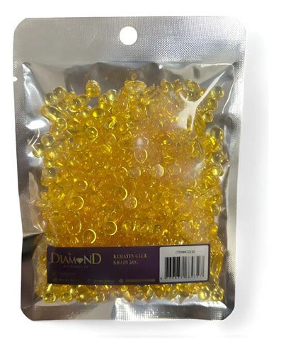 Keratina Granulada Para Extensiones De Cabello 50g Amarillo
