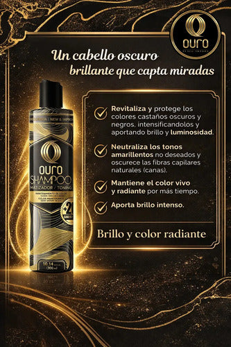 Shampoo Ouro® Matizador Negro 250 Ml