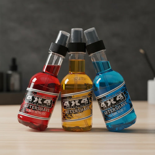 Locion Para Después Afeitar 4x4 Rojo Metálico 300ml 3 Pack Rojo