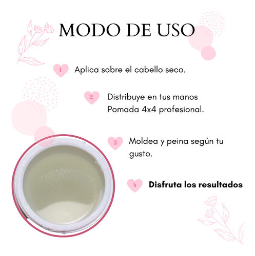 Pomada Fijacion Media-alta Transparente Para Cabello 100g4x4