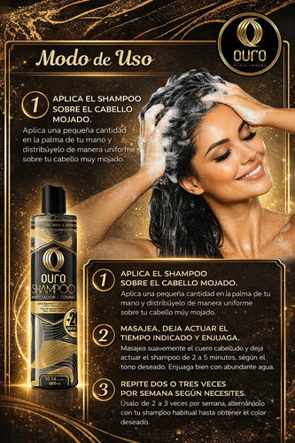 Shampoo Ouro® Matizador Negro 250 Ml