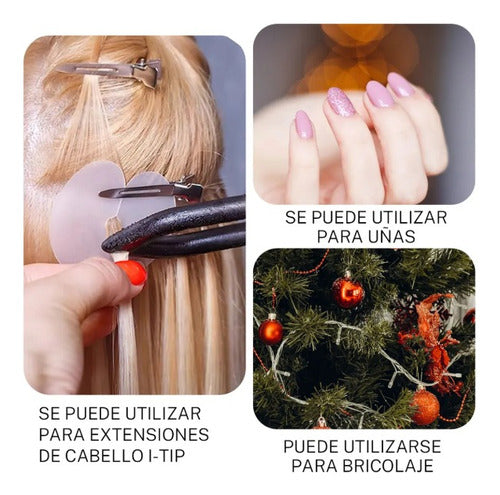 50 Gramos Queratina Premium Extensiones De Cabello Transparente