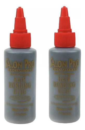 2 Pegamentos Latex Salon Pro Extensiones Naturales Pestañas Color Negro