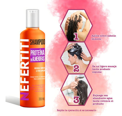 Shampoo Nefertiti Con Almendra Para Cabello Teñido 300ml