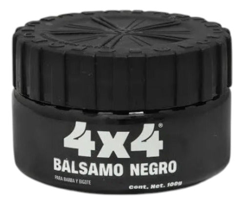 Bálsamo Cubre Canas Barba Bigote 4x4 100g +cepillo Barba Menta