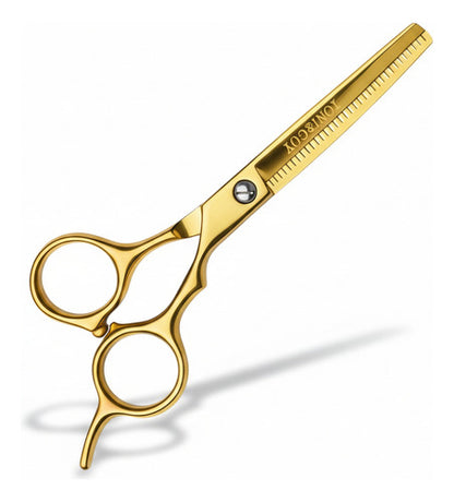 Tijera Degrafiladora Profesional Entresacar Cabello Dorado Dorado