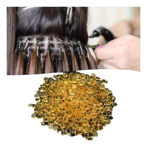 Keratina Granulada Para Extensiones De Cabello 50g Amarillo