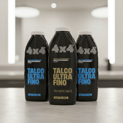 3 Piezas Talco Ultrafino Barberia Estetica Buen Olor 4x4 Pro