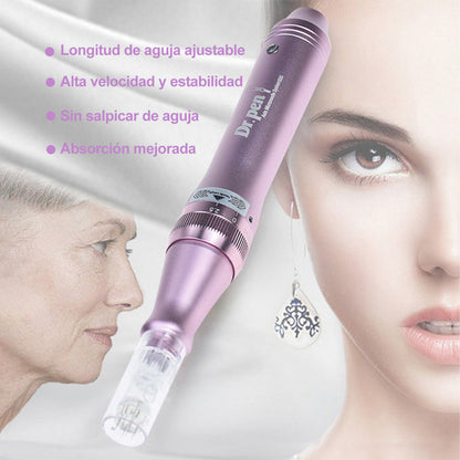 Dermapen M7 Metálico Alámbrico Recargable Mas 2 Cartuchos