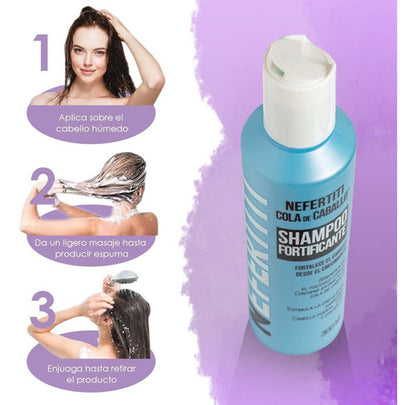Shampoo Cola De Caballo Para Crecimiento Nefertiti De 300 Ml