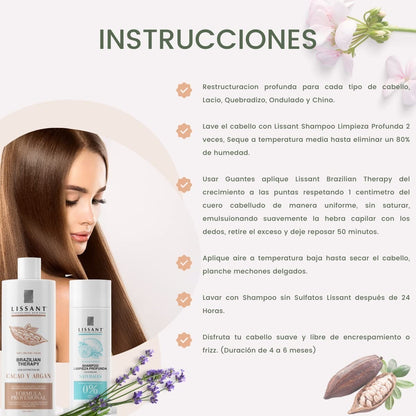 Crema Alaciadora Brazilian Keratina Chocolate Y Aceite Argan 500ml