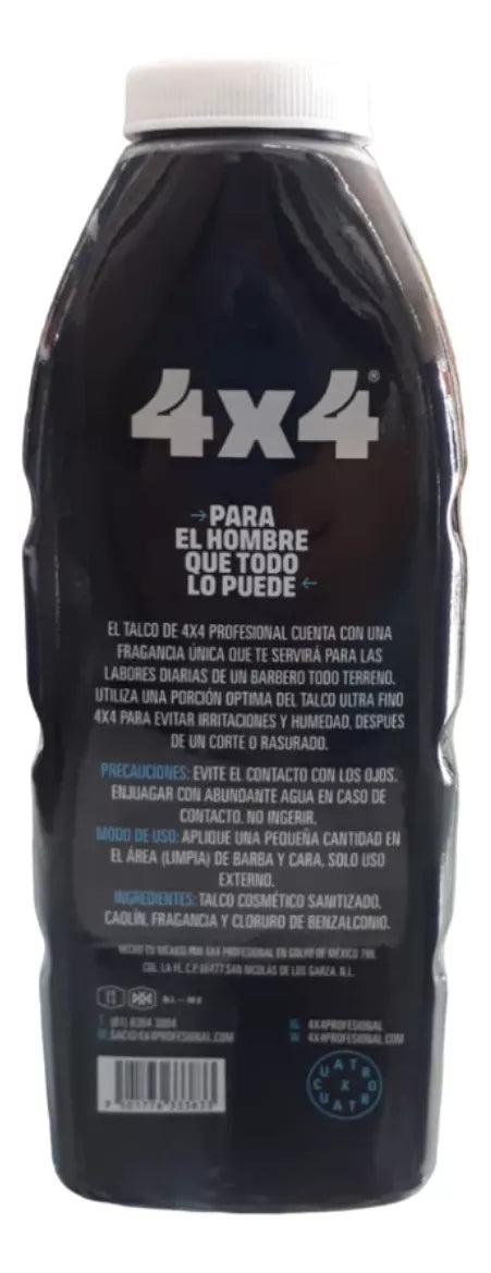 Talco Ultra Fino Para Barbería Y Salones 4x4 255g