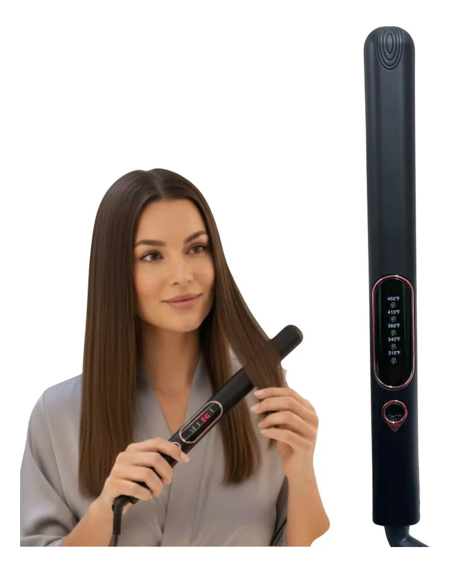 Plancha Profesional Para Cabello Placas Cerámica Negro