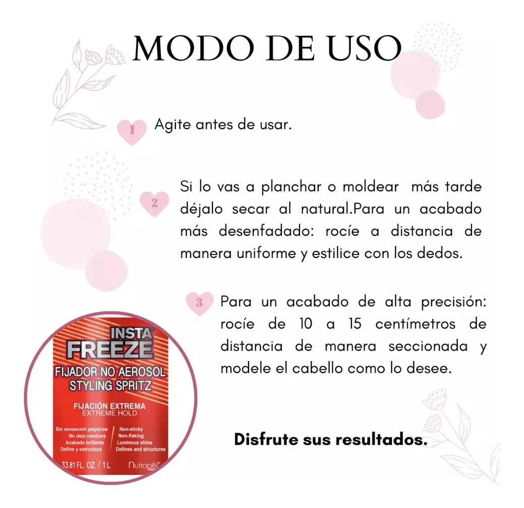 Fijador Máxima Definición Insta Freeze Nutrapel 300 Ml