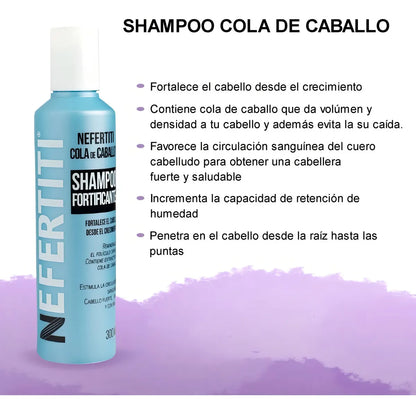 Shampoo Cola De Caballo Para Crecimiento Nefertiti De 300 Ml