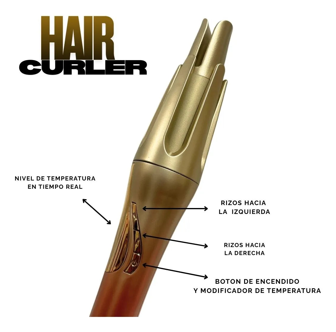 Rizador Automático Para Cabello Giratorio Ceramica 32mm