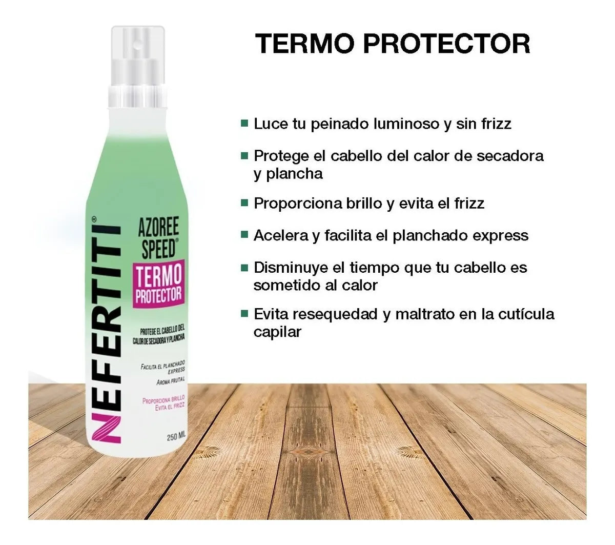 Tratamiento Termoprotector Nefertiti Azoree Speed Anti Frizz 250ml